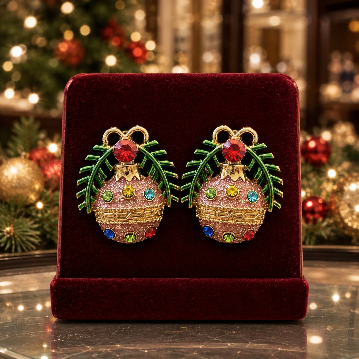 Aretes Ornament Gold, 7cm · Accesorios Navideños · Santa Shop Guatemala