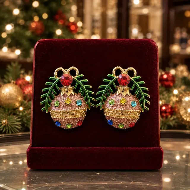 Aretes Ornament Gold, 7cm · Accesorios Navideños · Santa Shop Guatemala