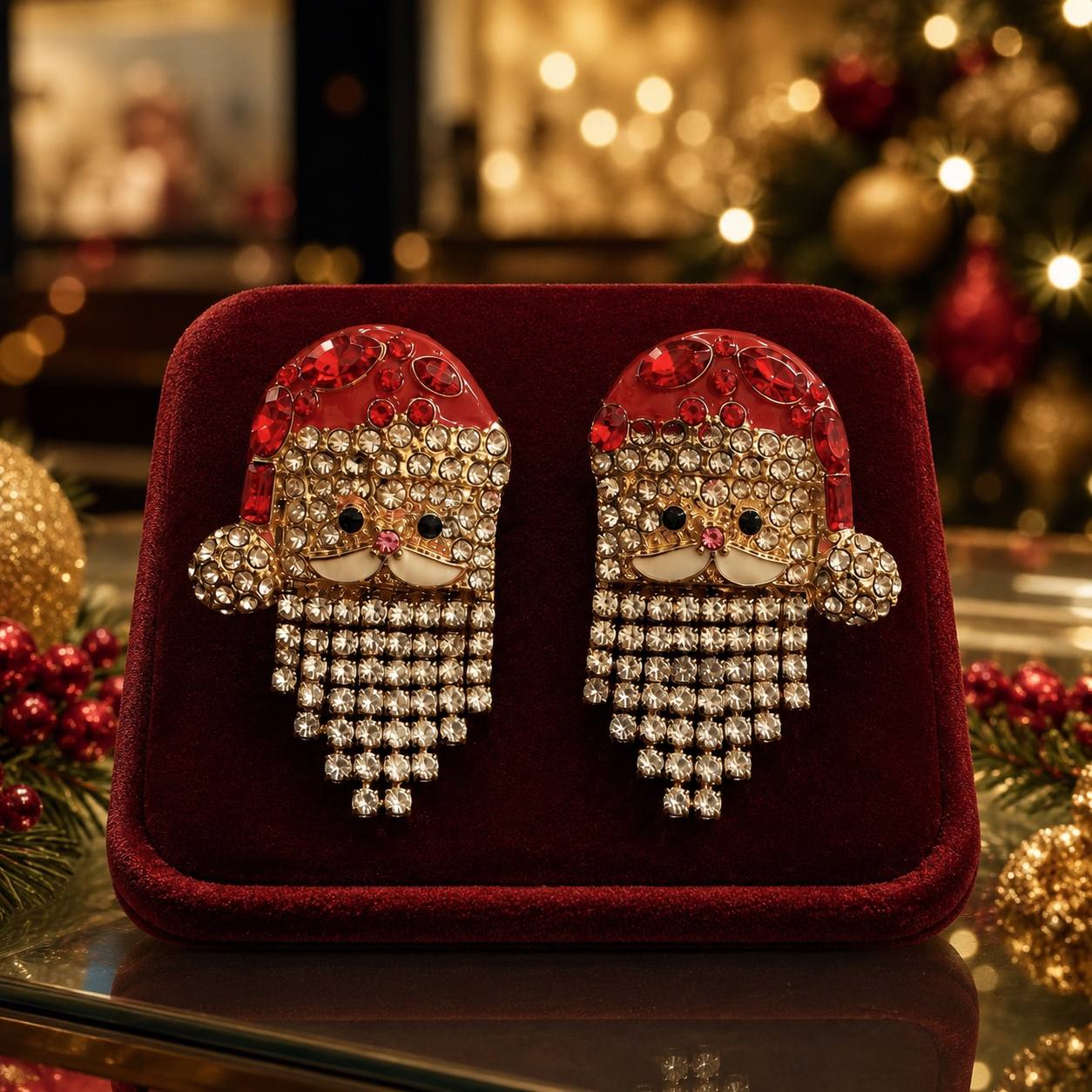 Aretes Santa Barba, 5cm · Accesorios Navideños · Santa Shop Guatemala