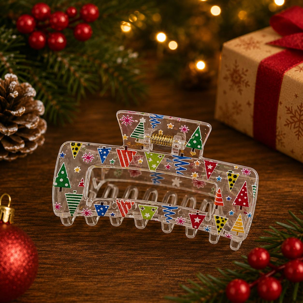 Gancho Arbolitos Transparente, 10cm · Accesorios Navideños · Santa Shop Guatemala