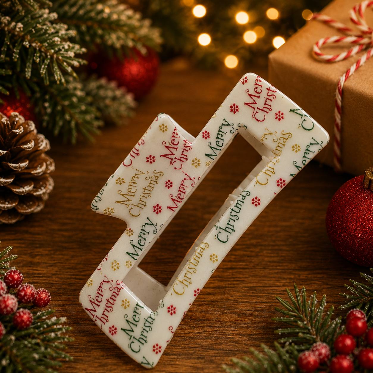 Gancho Merry Christmas, 10cm · Accesorios Navideños · Santa Shop Guatemala