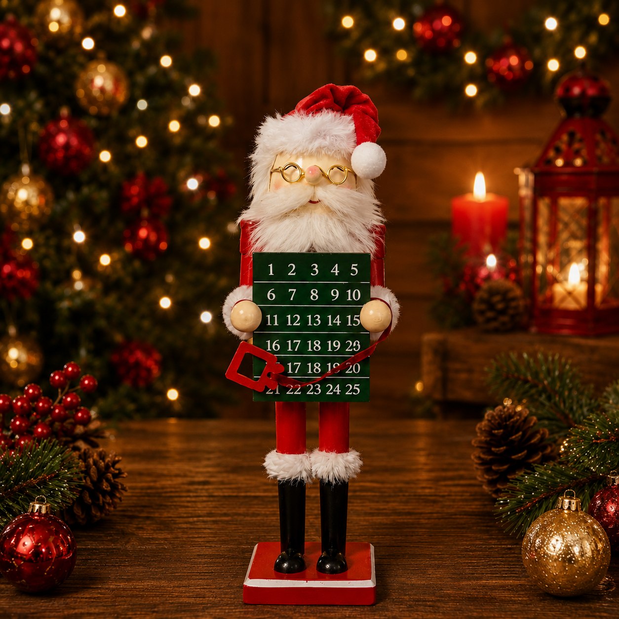 Calendario Adviento Santa 40cm · Cascanueces · Santa Shop Guatemala