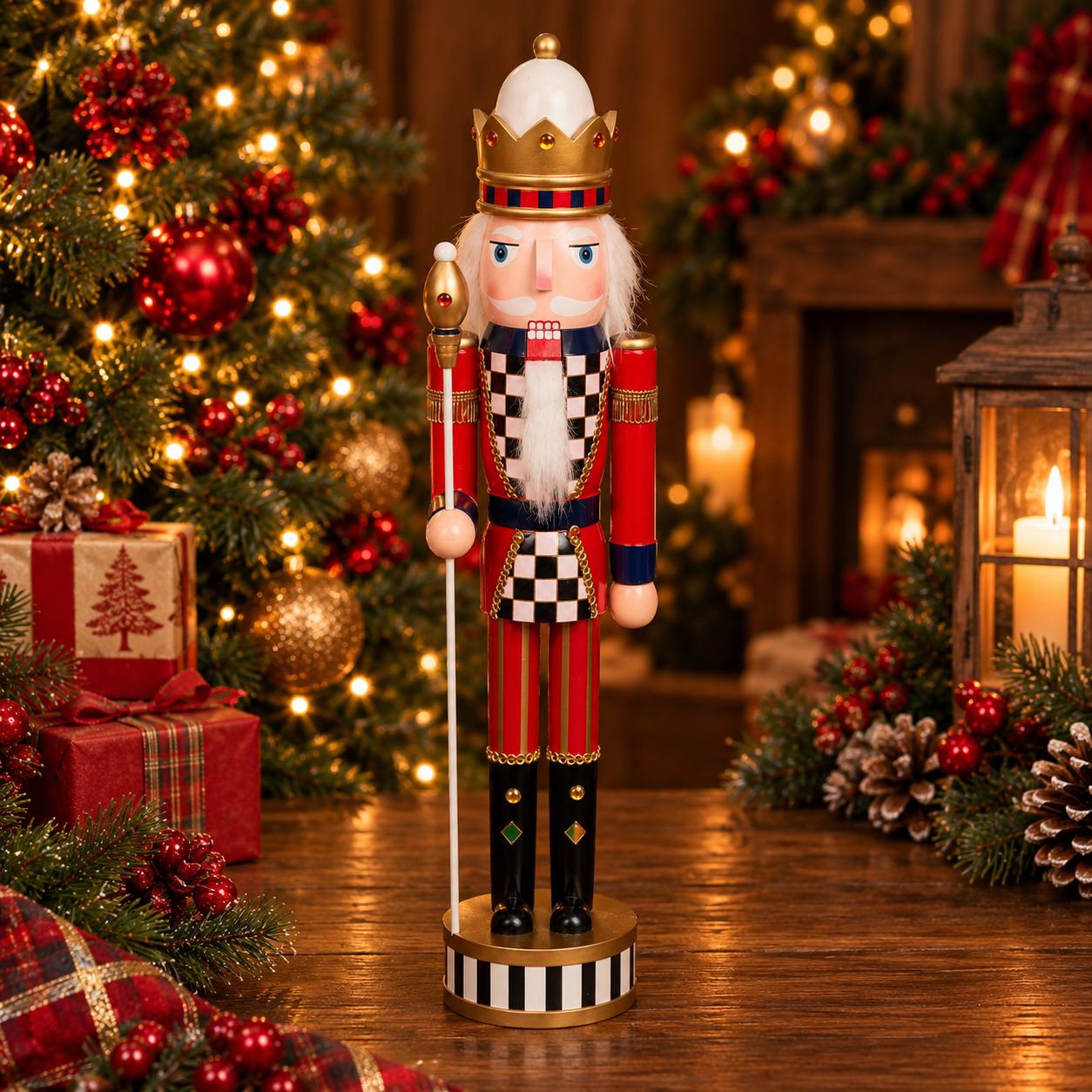 Checkers bastón 40cm · Cascanueces · Santa Shop Guatemala