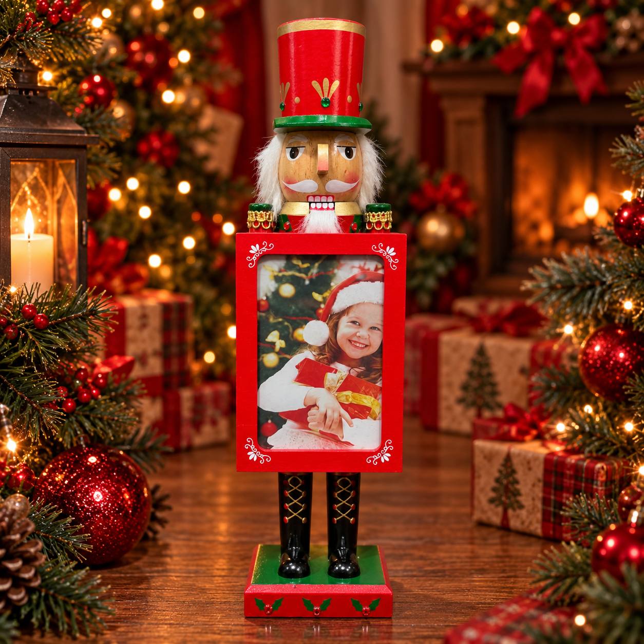 Marco Rojo 40cm · Cascanueces · Santa Shop Guatemala