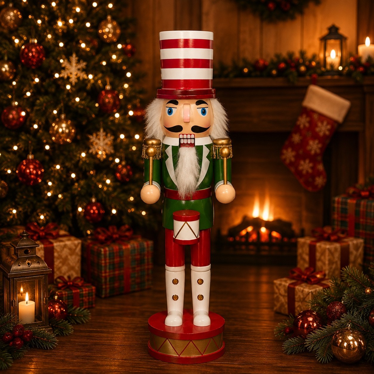 Músico tambor 40cm · Cascanueces · Santa Shop Guatemala