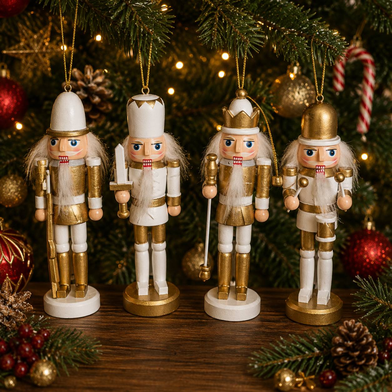 Set Dorado Mate 14cm · Cascanueces · Santa Shop Guatemala
