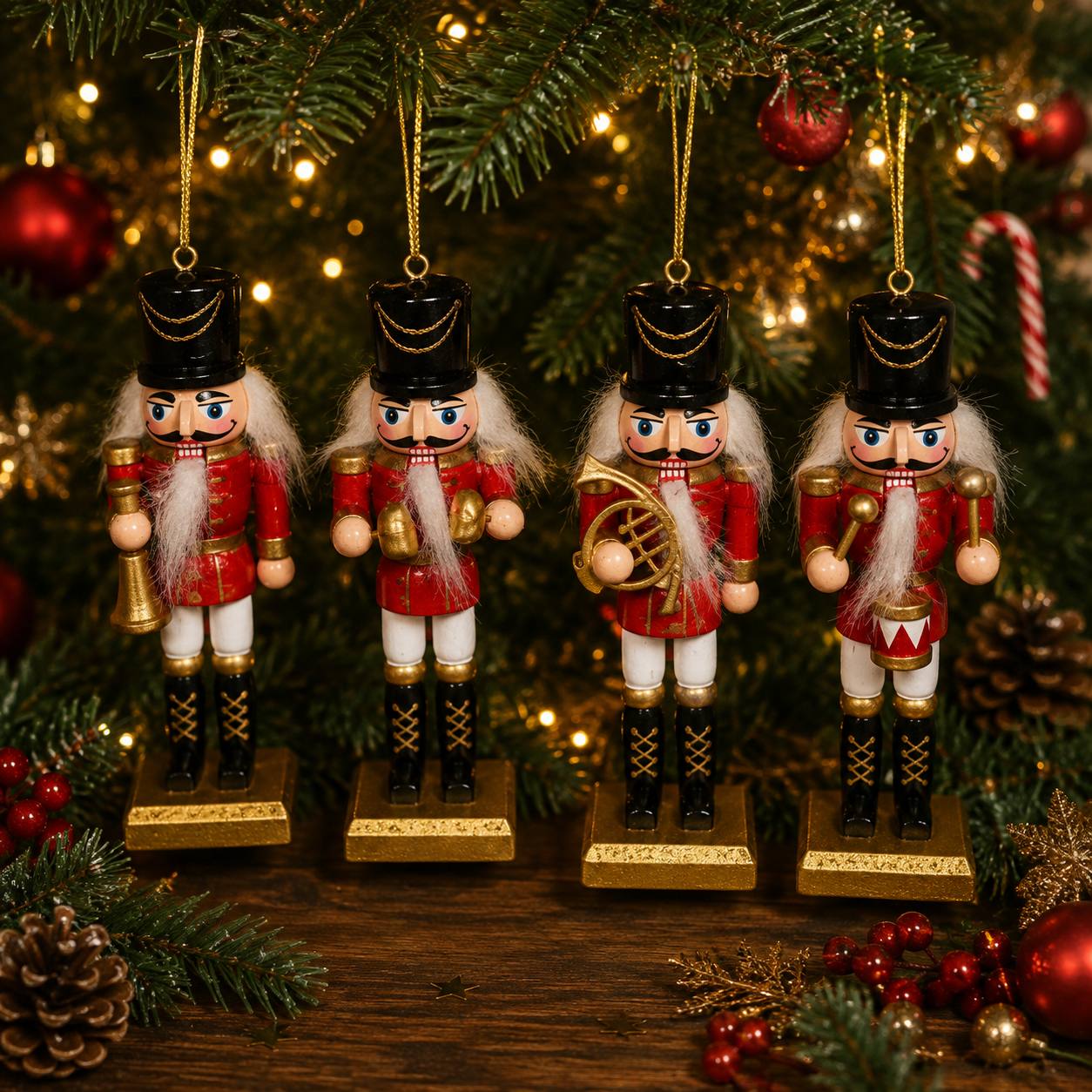 Set Músicos Rojo 14cm · Cascanueces · Santa Shop Guatemala