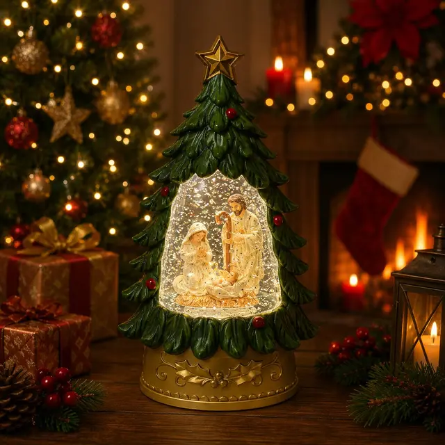 Arbolito Nacimiento, 25cm · Globos de Nieve · Santa Shop Guatemala