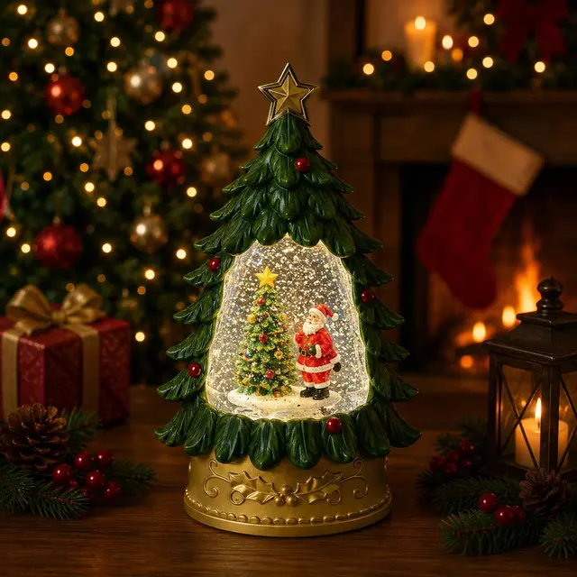 Arbolito Santa, 25cm · Globos de Nieve · Santa Shop Guatemala