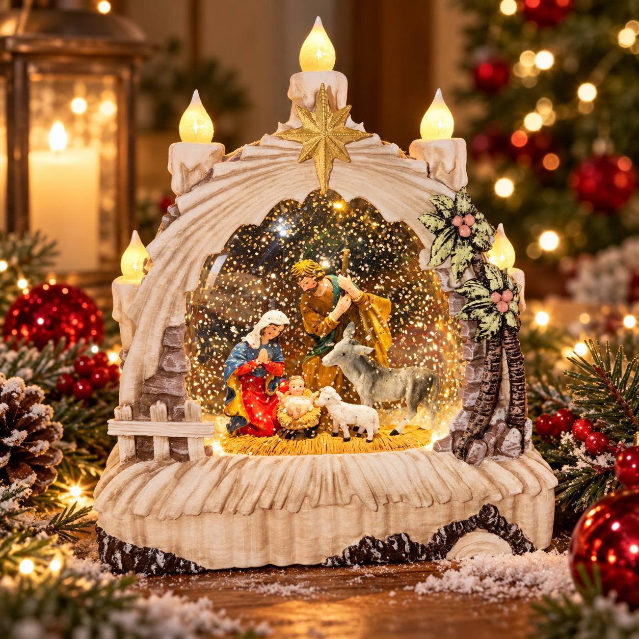 Arco Nacimiento Estrella, 22cm · Globos de Nieve · Santa Shop Guatemala
