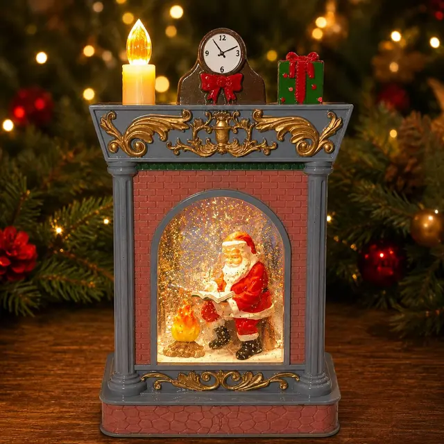 Chimenea Santa Fireplace, 30cm · Globos de Nieve · Santa Shop Guatemala