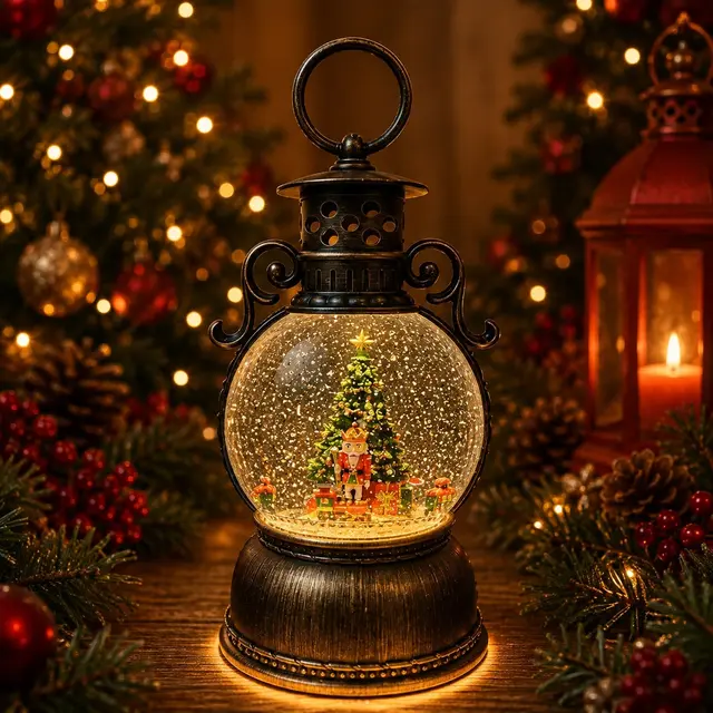 Farol Bolita Cascanueces, 28cm · Globos de Nieve · Santa Shop Guatemala