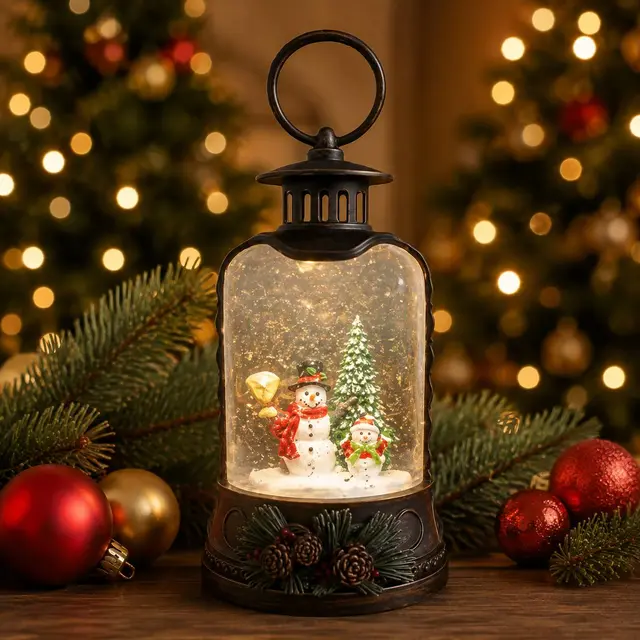 Farol Guirnalda Frosty, 28cm · Globos de Nieve · Santa Shop Guatemala