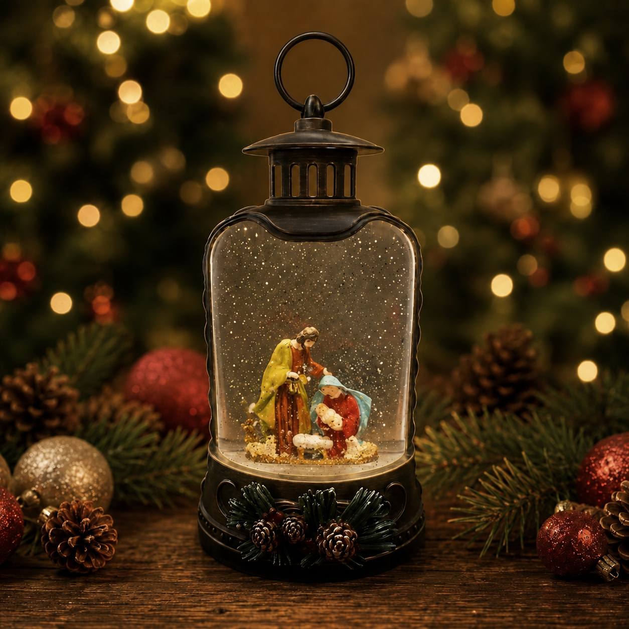 Farol Guirnalda Nacimiento, 28cm · Globos de Nieve · Santa Shop Guatemala