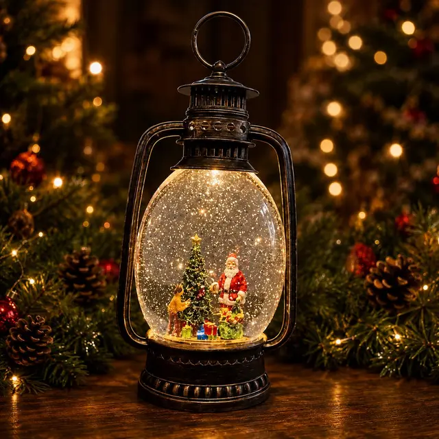 Quinqué Alto Santa, 40cm · Globos de Nieve · Santa Shop Guatemala