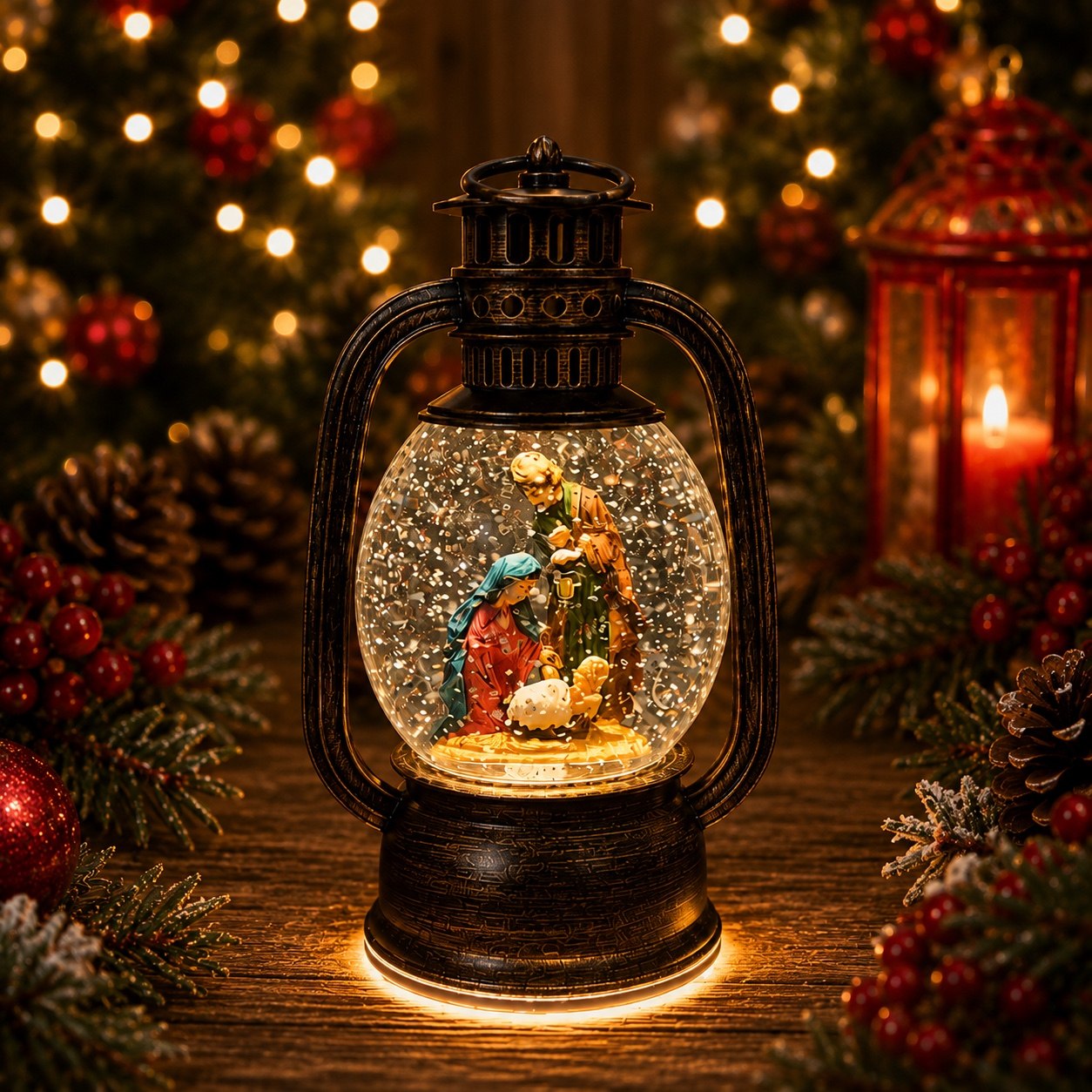 Quinqué Nacimiento, 20c · Globos de Nieve · Santa Shop Guatemala