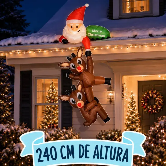 Santa con renos, 240cm · Inflables · Santa Shop Guatemala