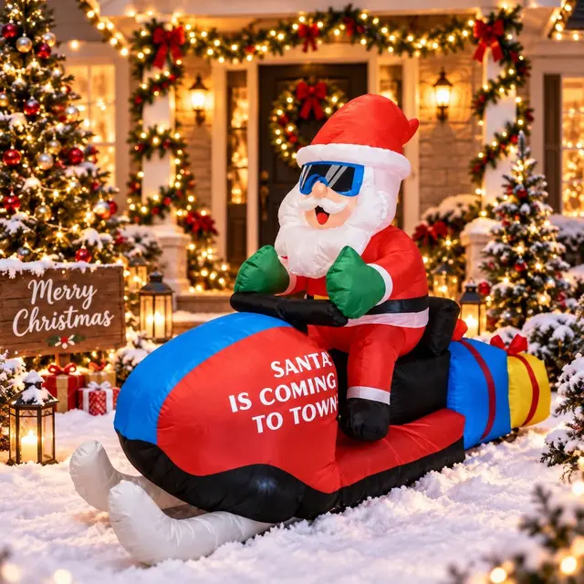 Santa moto nieve, 240cm · Inflables · Santa Shop Guatemala
