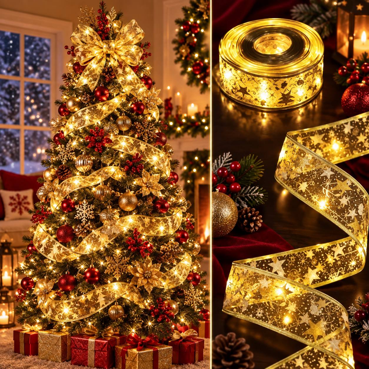 Listón con luces, 5m · Luces de Navidad · Santa Shop Guatemala