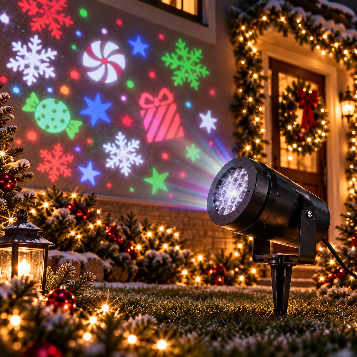 Proyector figuras navideñas · Luces de Navidad · Santa Shop Guatemala