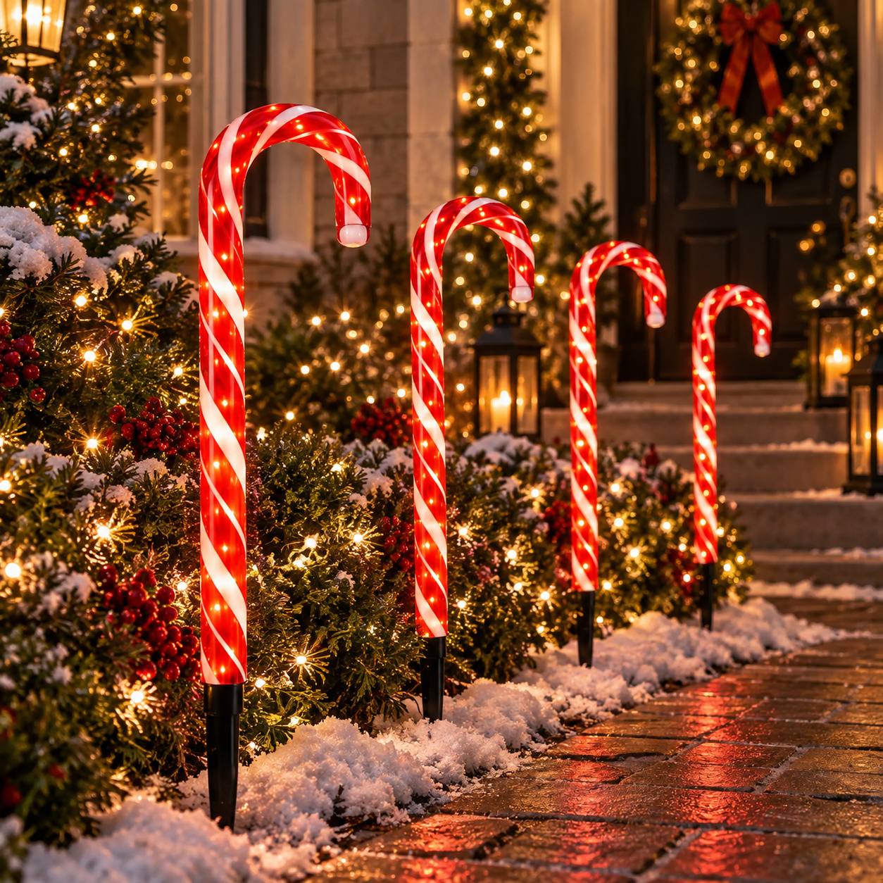 Serie de bastones 64cm · Luces de Navidad · Santa Shop Guatemala