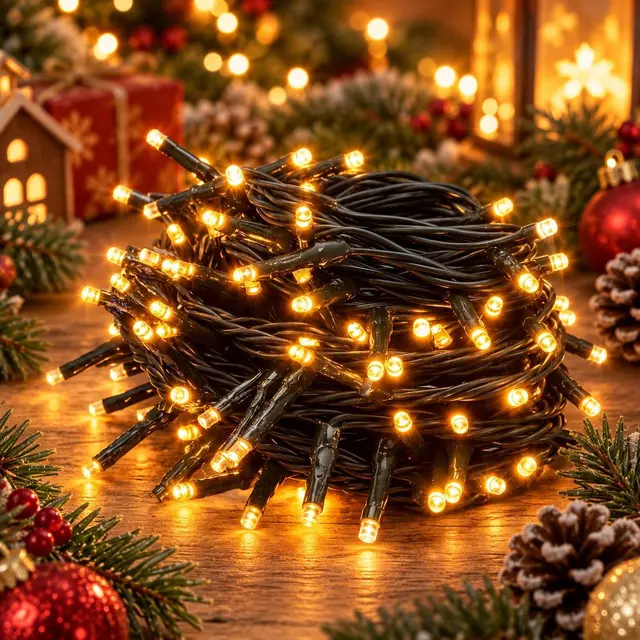 Serie de luces cálidas, 7m · Luces de Navidad · Santa Shop Guatemala