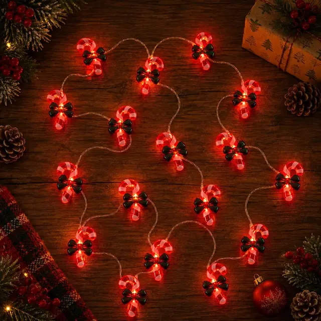 Serie de Luces Candy Cane, 2m · Luces de Navidad · Santa Shop Guatemala