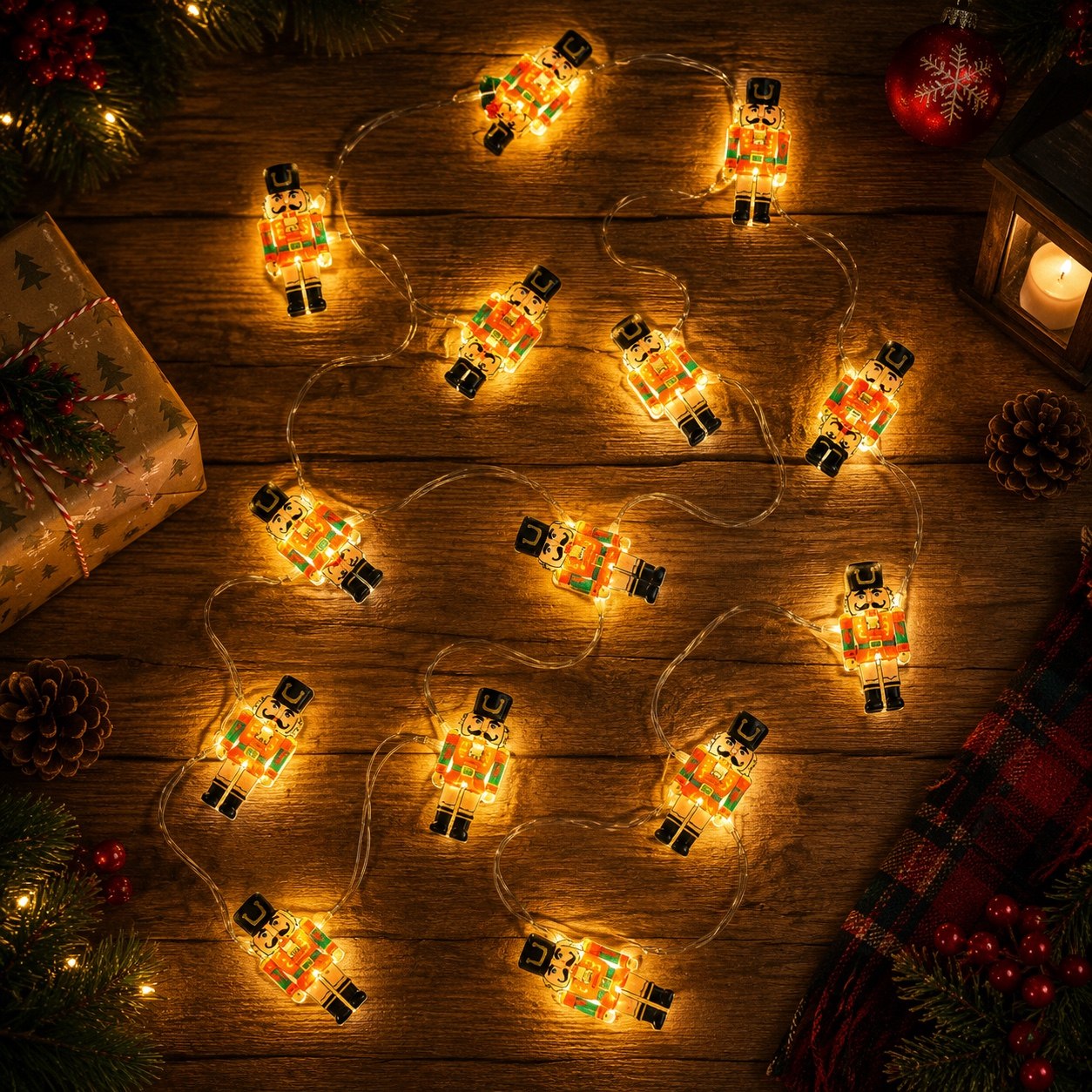 Serie de luces cascanueces, 2m · Luces de Navidad · Santa Shop Guatemala