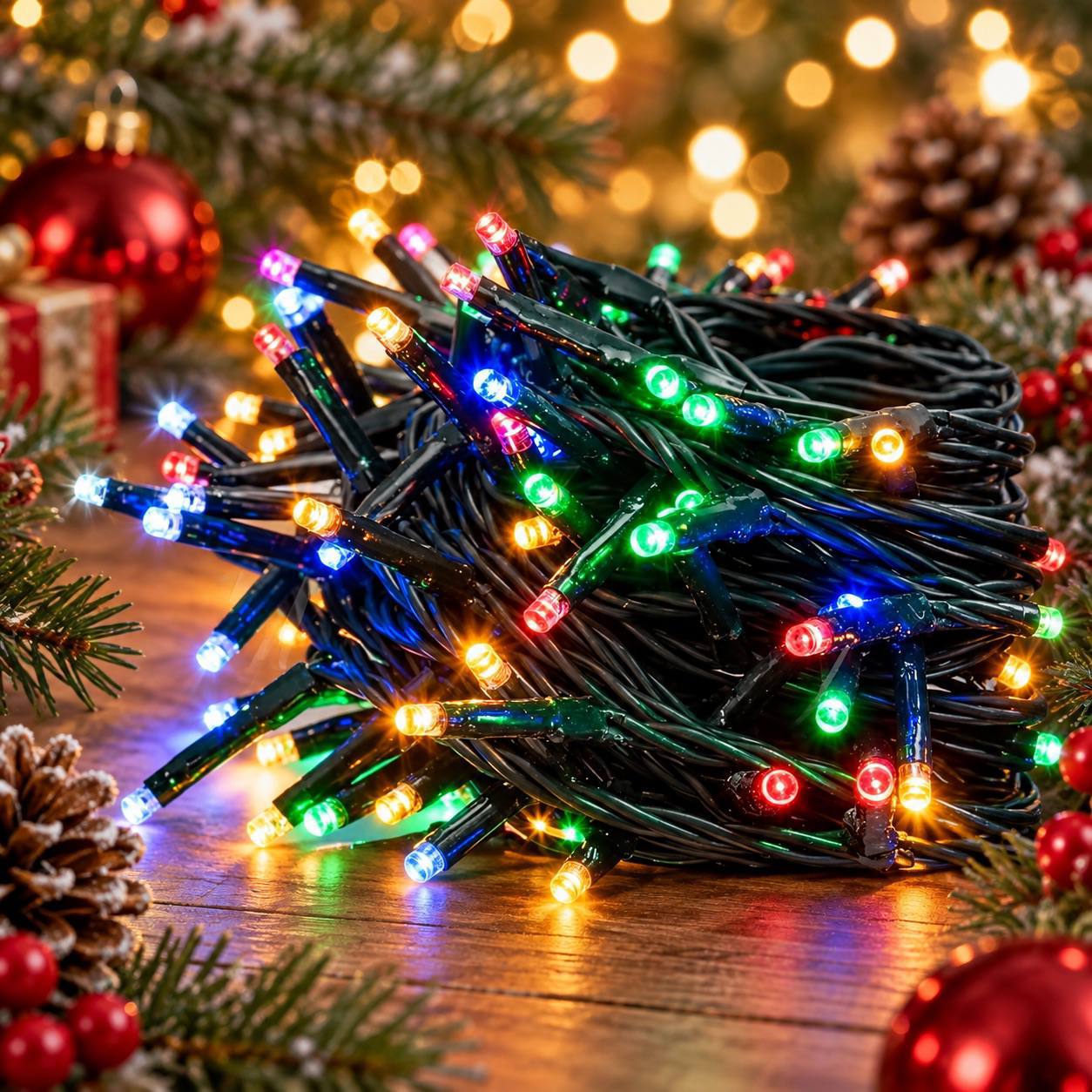 Serie de luces multicolor, 7m · Luces de Navidad · Santa Shop Guatemala