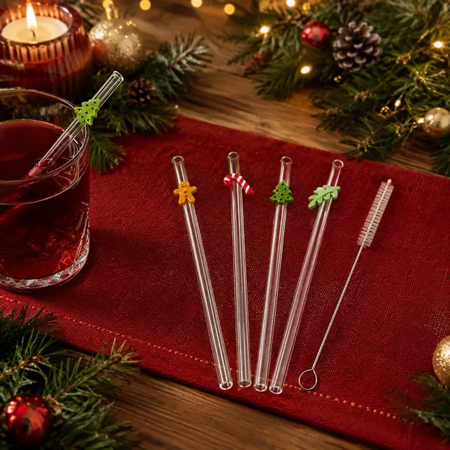 Set Pajillas de Vidrio Green, 20cm · Novedades · Santa Shop Guatemala