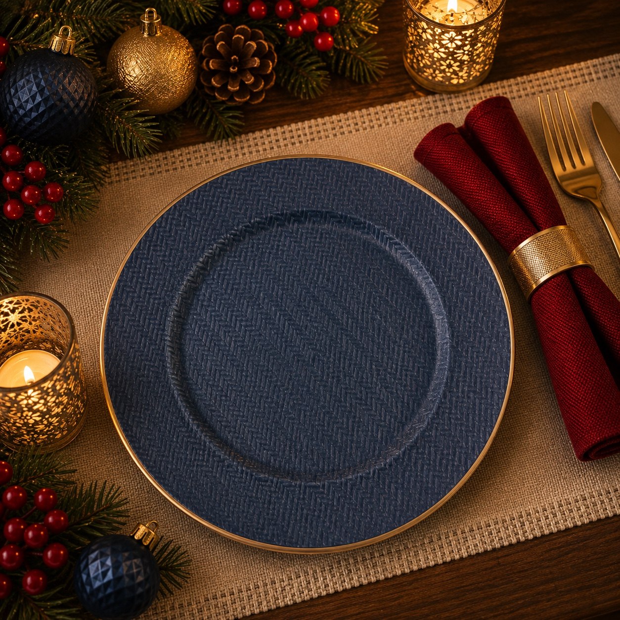 Baja Plato Azul · Platos y Mesa · Santa Shop Guatemala