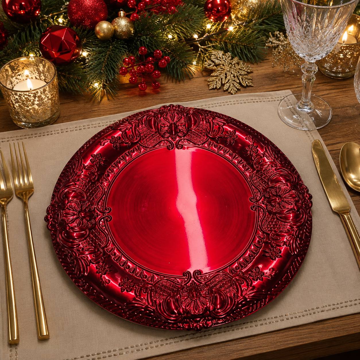 Baja Plato Royal Red, 33cm · Platos y Mesa · Santa Shop Guatemala