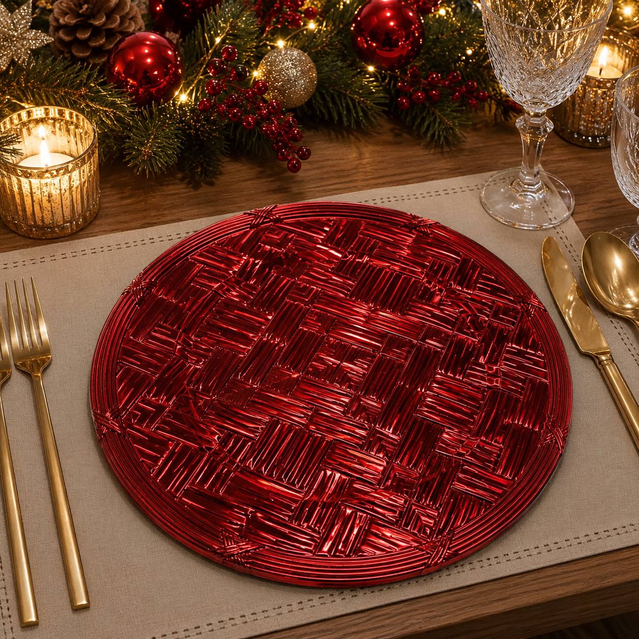 Baja Platos Rojo Pita, 33cm · Platos y Mesa · Santa Shop Guatemala