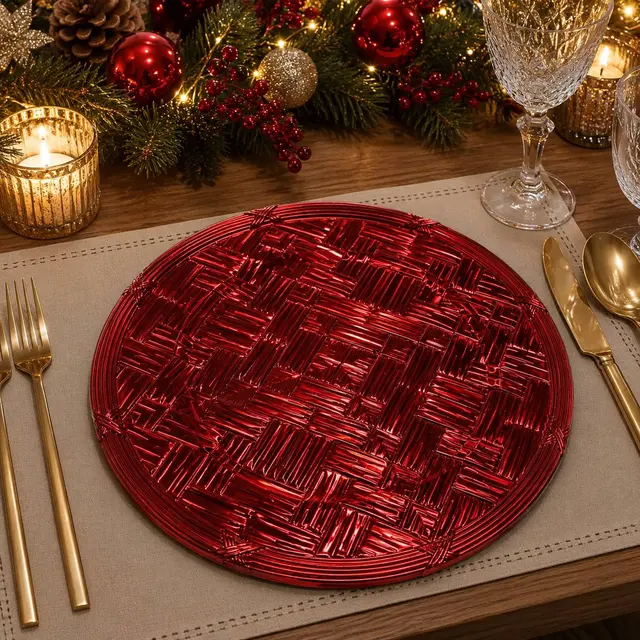 Baja Platos Rojo Pita, 33cm · Platos y Mesa · Santa Shop Guatemala