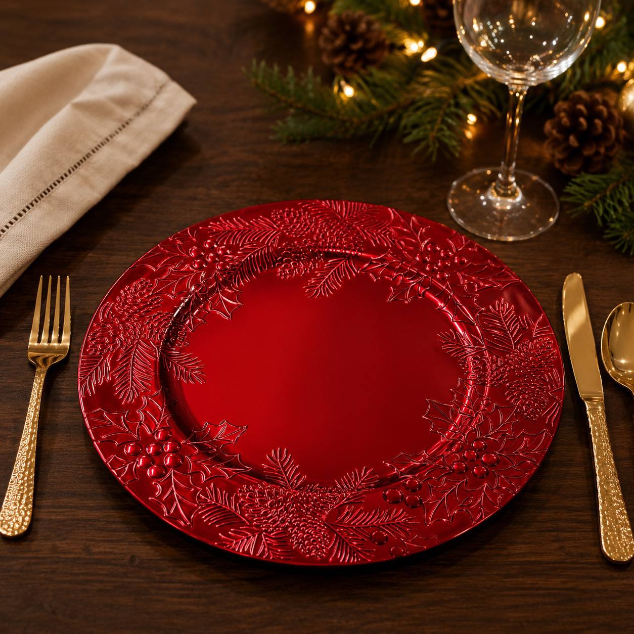 Rojo Navidad · Platos y Mesa · Santa Shop Guatemala