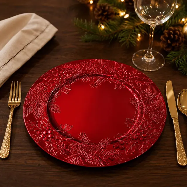 Rojo Navidad · Platos y Mesa · Santa Shop Guatemala