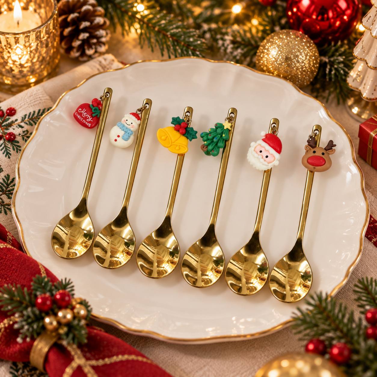 Set de 6 cucharas para postre · Platos y Mesa · Santa Shop Guatemala