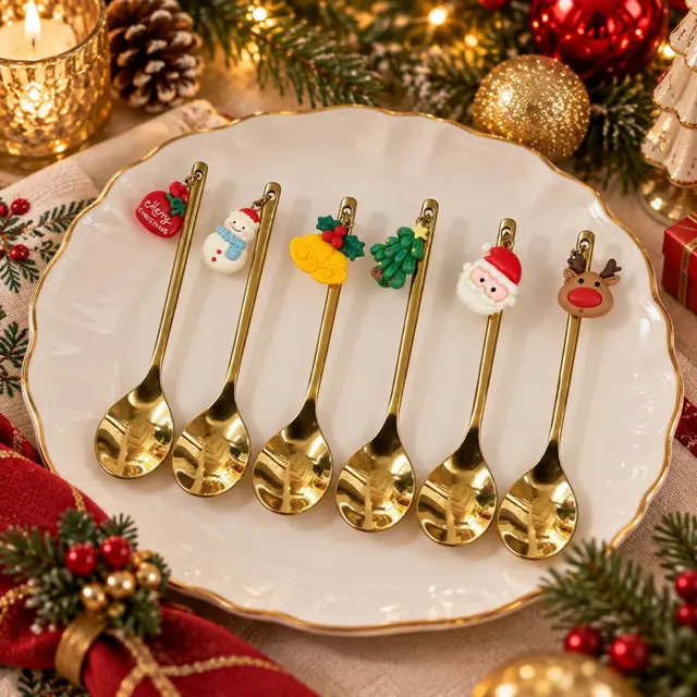 Set de 6 cucharas para postre · Platos y Mesa · Santa Shop Guatemala