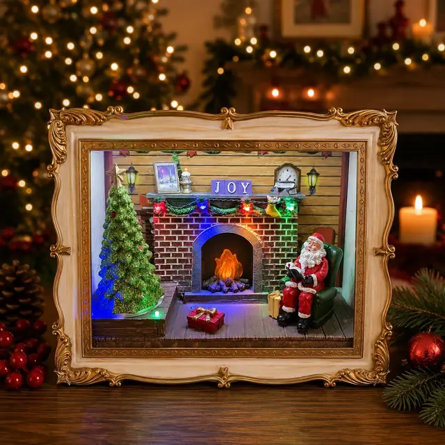 Cuadro 3D Santa, 28cm · Villas Navideñas · Santa Shop Guatemala