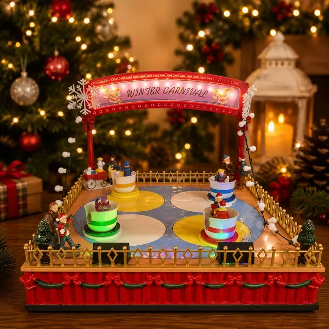 Feria Tacitas, 30cm · Villas Navideñas · Santa Shop Guatemala