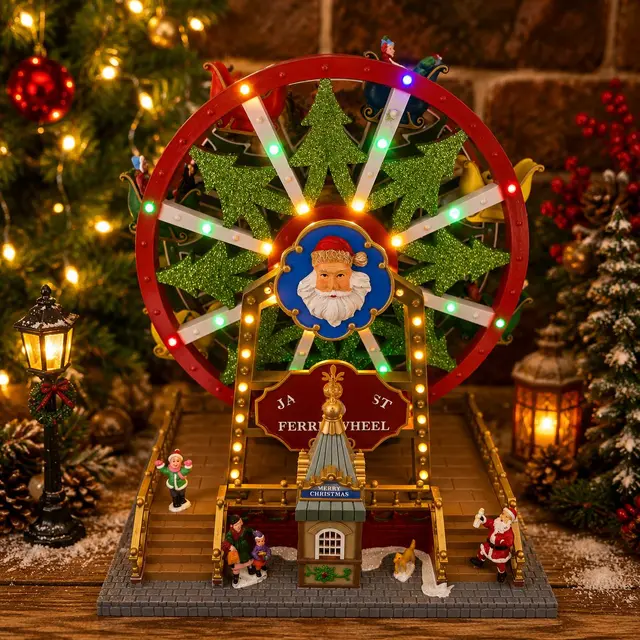 Ferris Wheel Verde, 40cm · Villas Navideñas · Santa Shop Guatemala