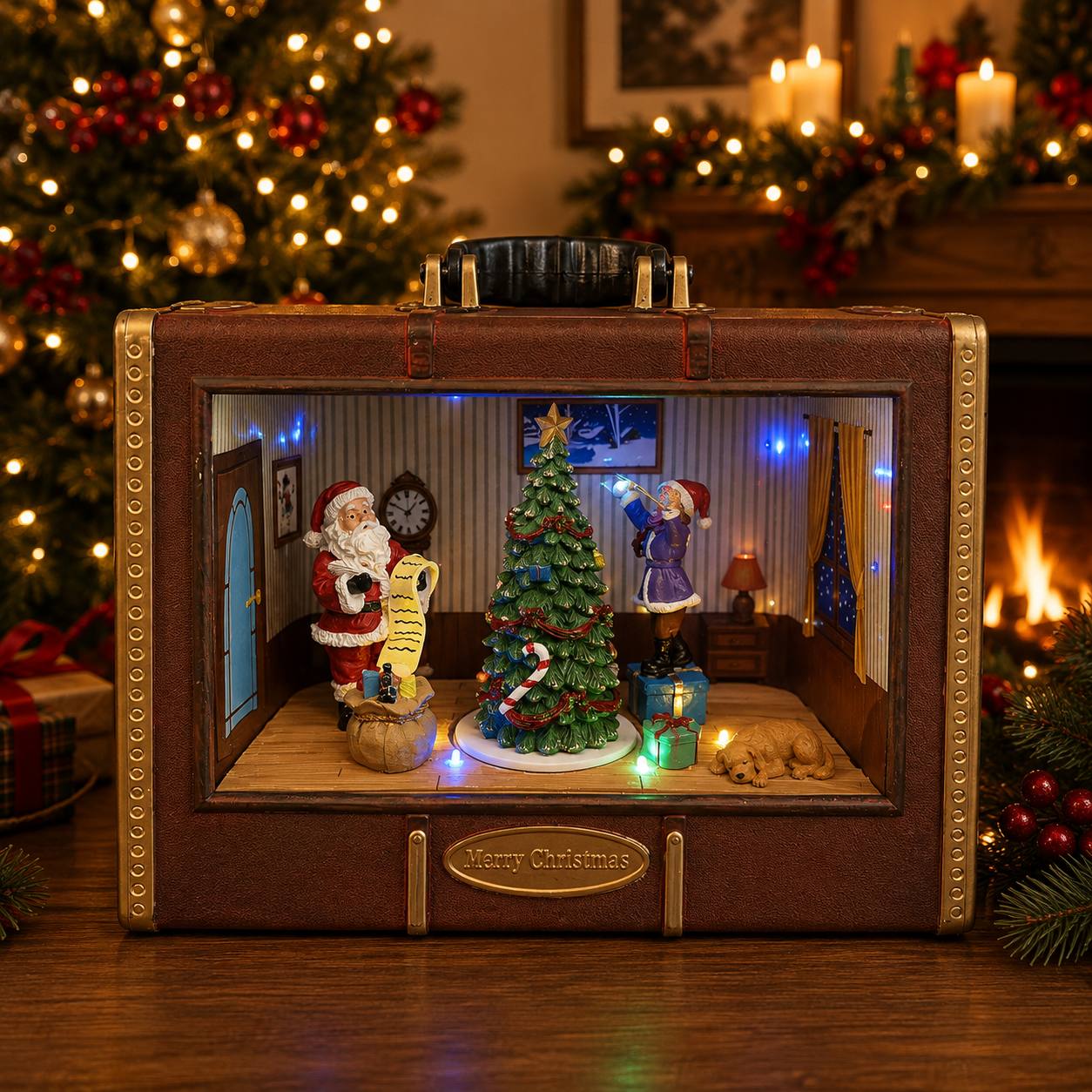 Santa Maleta 3D, 28cm · Villas Navideñas · Santa Shop Guatemala