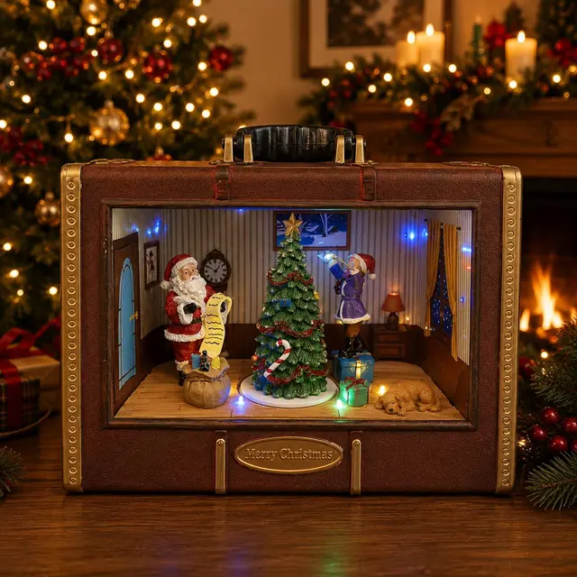 Santa Maleta 3D, 28cm · Villas Navideñas · Santa Shop Guatemala