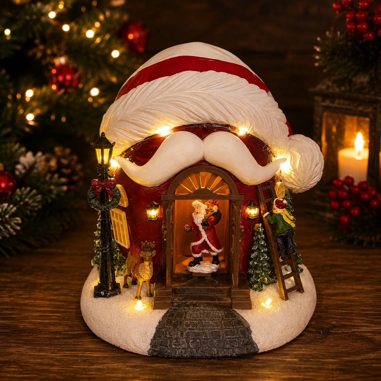 Villa Bigotes, 30cm · Villas Navideñas · Santa Shop Guatemala